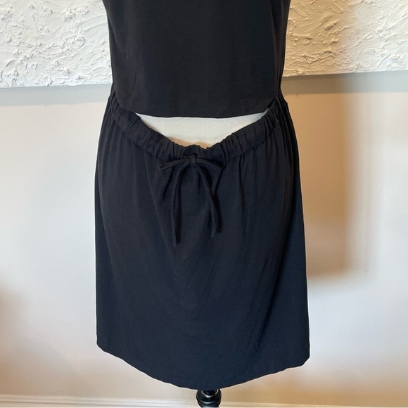 Theory Liliana S Ranmire Knit Open Back Short Sleeve Dress Black Size Small. - Picture 7 of 9